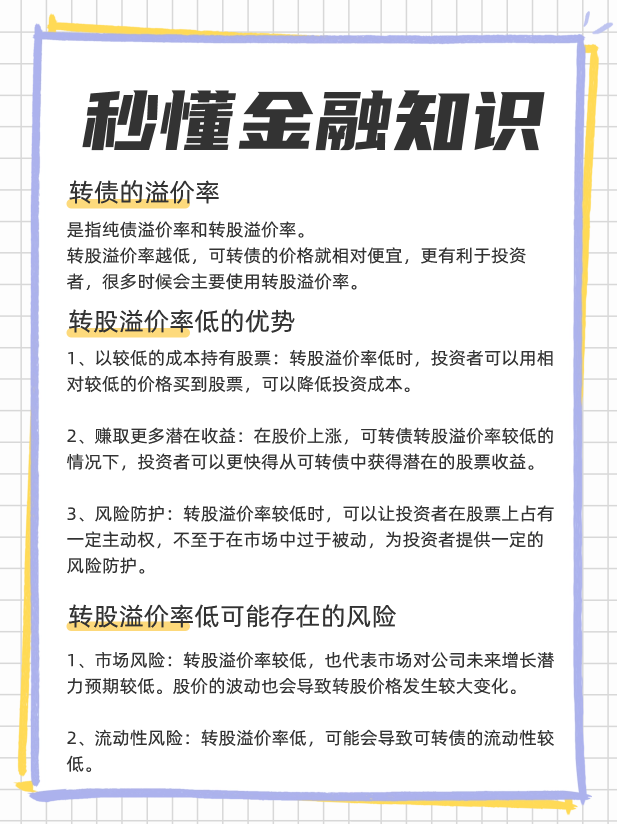 转债的溢价率是高好还是低好？