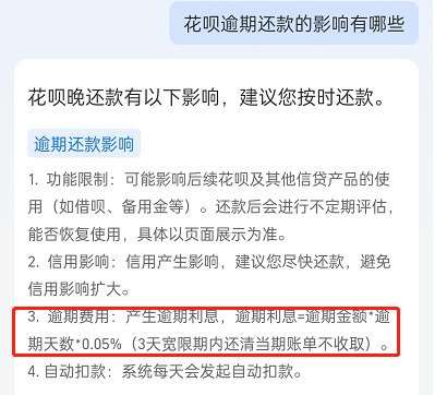 花呗利息是多少？