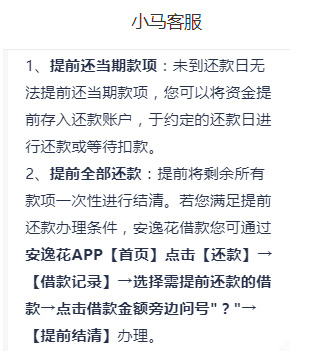 安逸花怎么提前一次性还清？
